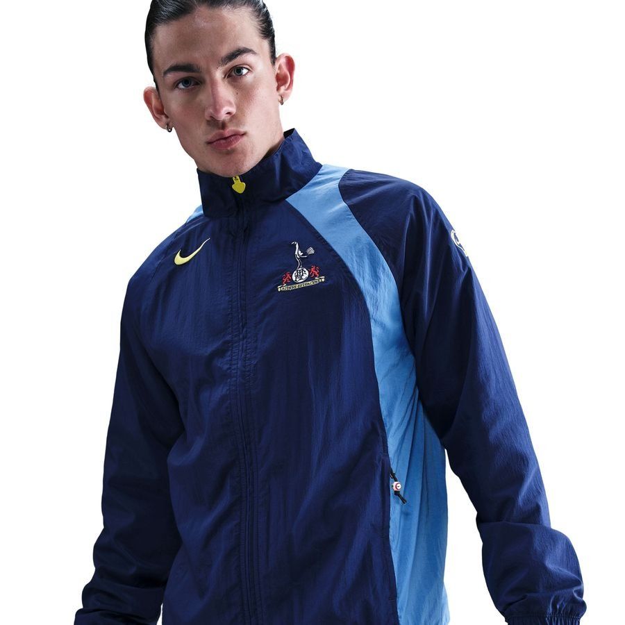 Tottenham Track Jacket T90 Woven GX 3rd - Blue Void/Pacific Blue/Dynamic Yellow - Men's-SoccerKits Hub | Buy Soccer Jerseys Online